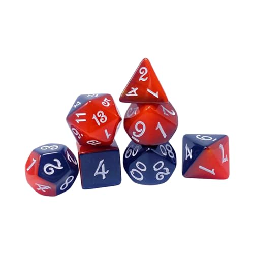 Luwecf 7-teiliges Set mit verschiedenen Würfeln, RPG-Spielzeug für Unterhaltung, Mathematikunterricht, Kartenspiele, Acrylwürfel, rot blau Luwecf 7-teiliges Set mit verschiedenen Würfeln, RPG-Spielzeug für Unterhaltung, Mathematikunterricht, Kartenspiele, Acrylwürfel, rot blau von Luwecf