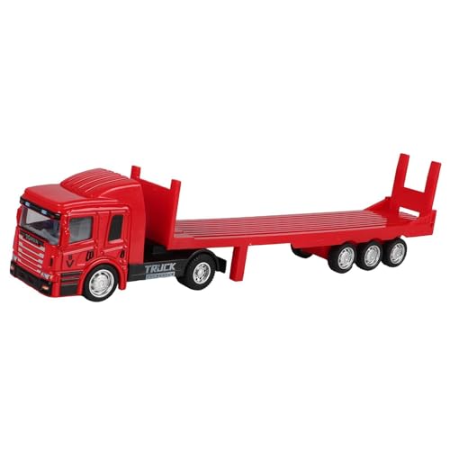 Luwecf Abschlepp Wagen Spielzeug Kinder Technik Auto Geburtstag Urlaub Geschenk BAU Spiel Fahrzeug LKW für Jungen Mädchen Party Zubehör Alter 3, Rot von Luwecf
