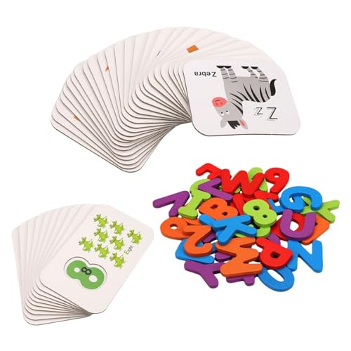 Luwecf Alphabet-Puzzle-Set, Frühlernspielzeug, Form- und Farberkennungsspiel, sensorisches Lehrspielzeug, Vorschulspielzeug für Kinder von Luwecf