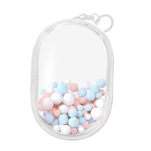 Luwecf Aufbewahrungsbox für Kleine Figuren, Transparente Tragetasche Aus PVC, Praktische Puppentasche, Schwarzes L mit Kugeln Luwecf Aufbewahrungsbox für Kleine Figuren, Transparente Tragetasche Aus PVC, Praktische Puppentasche, Schwarzes L mit Kugeln von Luwecf