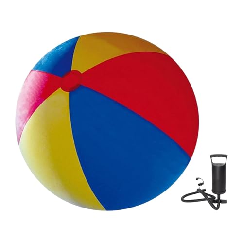 Luwecf Aufblasbares Strandball -Spiel Spielzeug einfach zu tragen von Outdoor Event Party Entertainment Giant Games Swimming Pool Ball mit Handpumpe, Durchmesser 150 cm von Luwecf