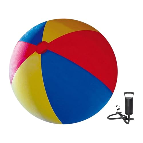 Luwecf Aufblasbares Strandball -Spiel Spielzeug einfach zu tragen von Outdoor Event Party Entertainment Giant Games Swimming Pool Ball mit Handpumpe, Durchmesser 180 cm von Luwecf