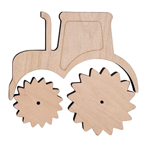 Luwecf Beschäftigungsbrett Früherziehungsspielzeug Pädagogisches Spielzeug Motorikbrett Bastelzubehör Zur Förderung Der Kreativität für Spielerische Ler, Traktor von Luwecf