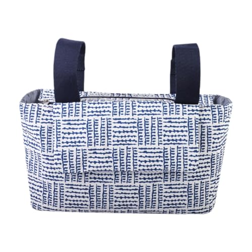 Luwecf Beutel für Kinderwagen, Handtasche für Wickelbedarf, Blaue Streifen Luwecf Beutel für Kinderwagen, Handtasche für Wickelbedarf, Blaue Streifen von Luwecf