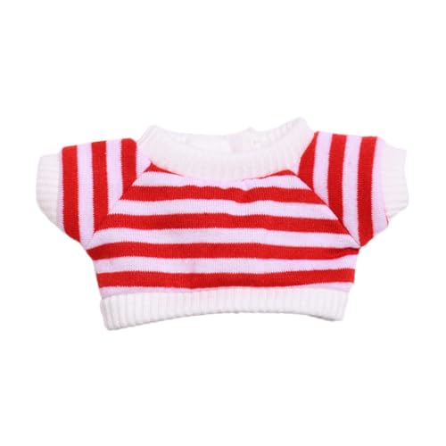 Luwecf Bunte T Shirts für Kreative Puppenliebhaber, für 17 cm Große Puppen, Rot Luwecf Bunte T Shirts für Kreative Puppenliebhaber, für 17 cm Große Puppen, Rot von Luwecf