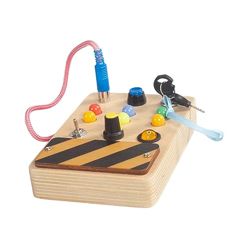 Luwecf Busy Board, Pädagogisches Busy Board Aus Holz für Kinder Im Vorschulalter von 1 2 3 bis 4 Jahren von Luwecf
