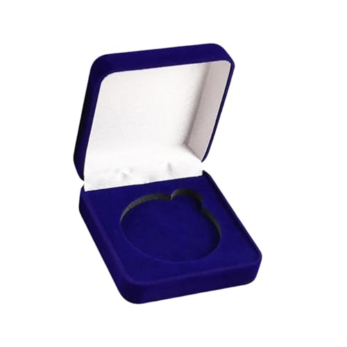 Luwecf Challenge Aufbewahrungsbox Sammlermünzen Präsentationsbox Schmuckkästchen Münzdisplay mit Samtbezogenem Material Und Weichem Innenfutter für Gesc, Blau Luwecf Challenge Aufbewahrungsbox Sammlermünzen Präsentationsbox Schmuckkästchen Münzdisplay mit Samtbezogenem Material Und Weichem Innenfutter für Gesc, Blau von Luwecf