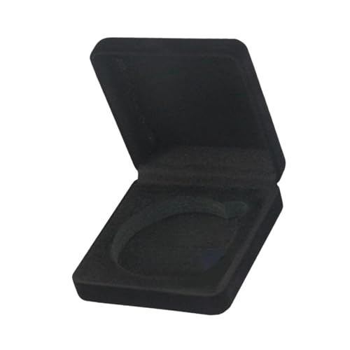 Luwecf Challenge Aufbewahrungsbox Sammlermünzen Präsentationsbox Schmuckkästchen Münzdisplay mit Samtbezogenem Material Und Weichem Innenfutter für Gesc, Schwarz Luwecf Challenge Aufbewahrungsbox Sammlermünzen Präsentationsbox Schmuckkästchen Münzdisplay mit Samtbezogenem Material Und Weichem Innenfutter für Gesc, Schwarz von Luwecf