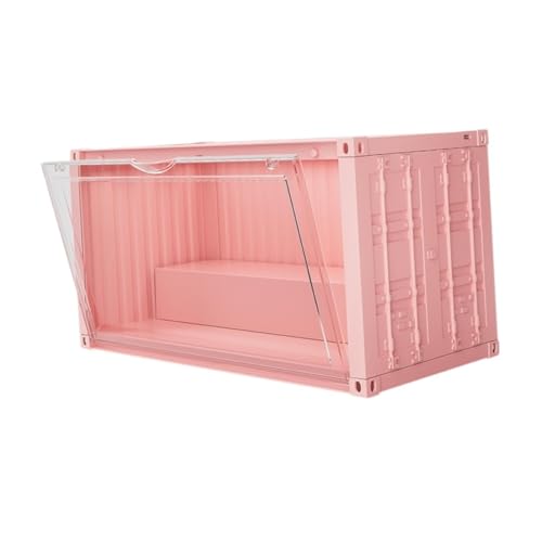 Luwecf Figuren Sammlung Vitrinen Gehäuse Container auf 2 Ebenen Klare Miniatur Figuren Vitrine Stapelbar Display Box für Kosmetik, Ohne Hellrosa Luwecf Figuren Sammlung Vitrinen Gehäuse Container auf 2 Ebenen Klare Miniatur Figuren Vitrine Stapelbar Display Box für Kosmetik, Ohne Hellrosa von Luwecf