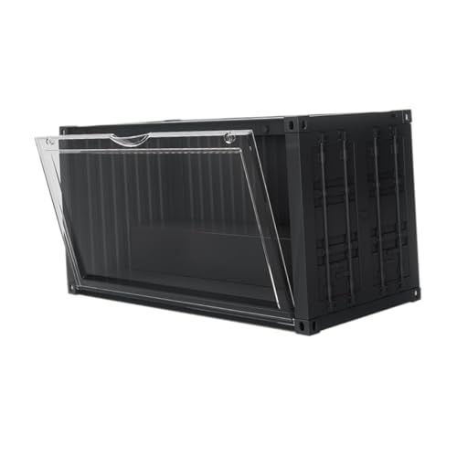 Luwecf Figuren Sammlung Vitrinen Gehäuse Container auf 2 Ebenen Klare Miniatur Figuren Vitrine Stapelbar Display Box für Kosmetik, mit Hellem Schwarz Luwecf Figuren Sammlung Vitrinen Gehäuse Container auf 2 Ebenen Klare Miniatur Figuren Vitrine Stapelbar Display Box für Kosmetik, mit Hellem Schwarz von Luwecf