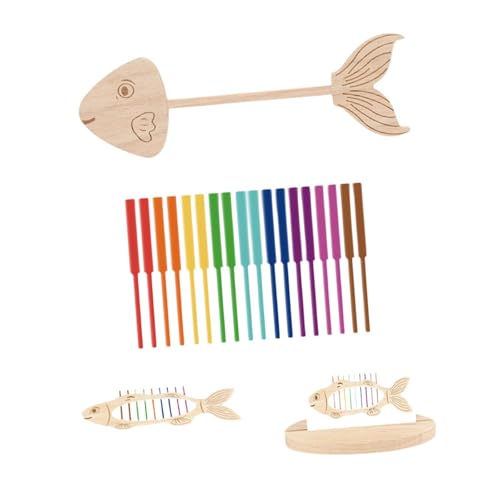 Luwecf Fischknochen Sortierspielzeug für Kinder, Lernspielzeug Zur Farberkennung Und Handkoordination, L von Luwecf