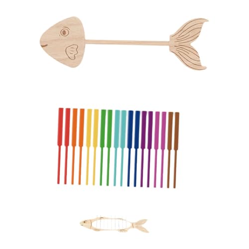 Luwecf Fischknochen Sortierspielzeug für Kinder, Lernspielzeug Zur Farberkennung Und Handkoordination, S von Luwecf