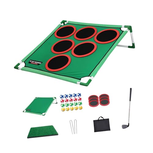 Luwecf Golf Pong Set mit Putter und Matte für Innen- oder Außeneinsatz, Einzelregal von Luwecf