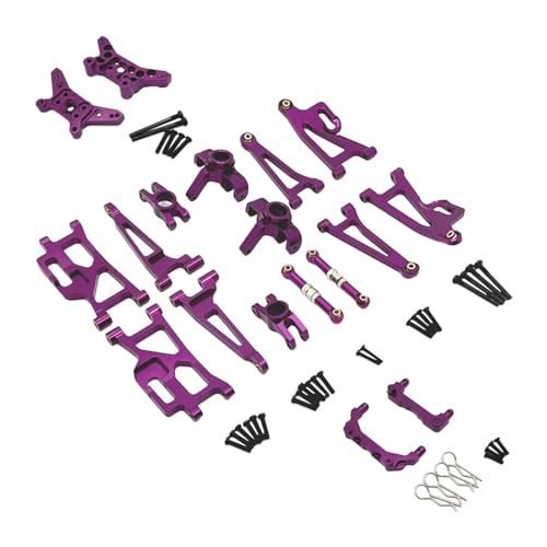 Luwecf Hochwertige Metall Upgrades für 1:14 RC Autos Perfekte Ergänzung für Modellfahrzeuge, violett von Luwecf