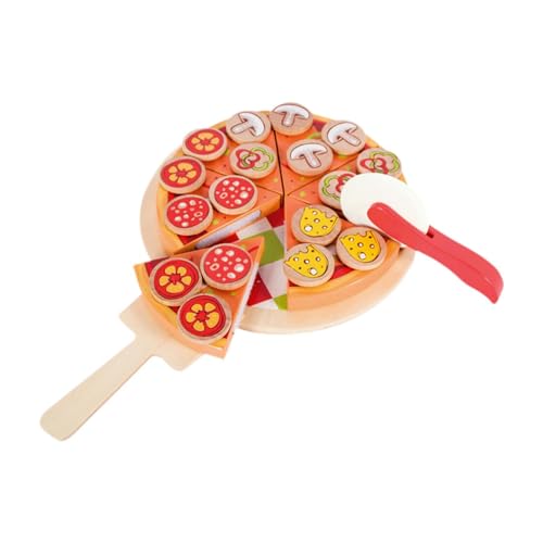 Luwecf Holz Pizza Set, Holz Kochspielzeug, Küchenspielzeug für Kinder Im Alter von 3–8 Jahren, Geschenke Luwecf Holz Pizza Set, Holz Kochspielzeug, Küchenspielzeug für Kinder Im Alter von 3–8 Jahren, Geschenke von Luwecf