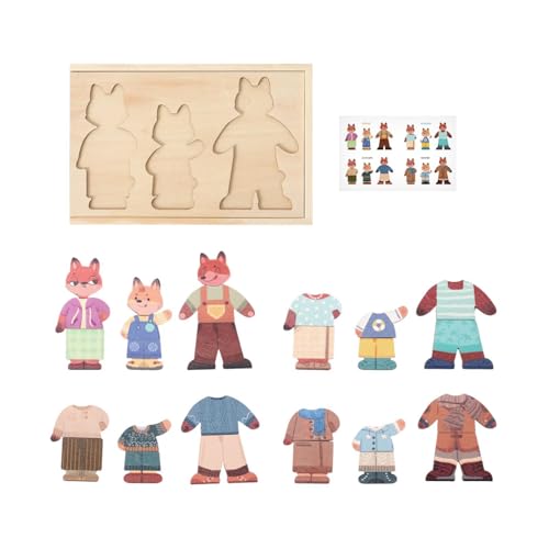 Luwecf Holzpuzzle Bärenfamilie Anziehspiel Lernspielzeug Sortierspiel mit Kleidungsstücken für Kinder Ab 3 Jahren zu Hause Oder Im Kindergarten, Style A Luwecf Holzpuzzle Bärenfamilie Anziehspiel Lernspielzeug Sortierspiel mit Kleidungsstücken für Kinder Ab 3 Jahren zu Hause Oder Im Kindergarten, Style A von Luwecf