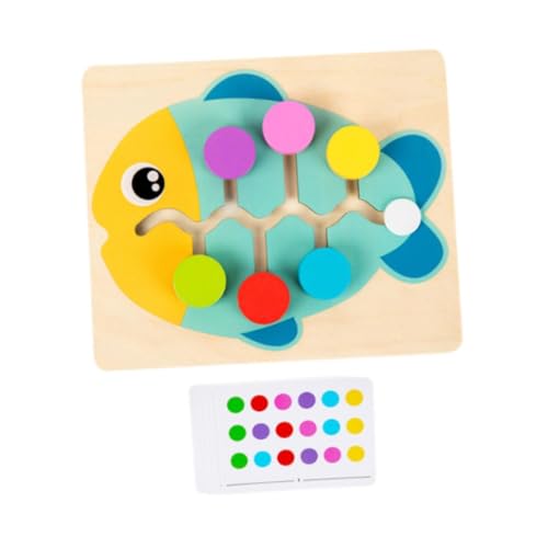 Luwecf Holzpuzzle zur Farberkennung für Kinder, Montessori-Spielzeug für frühe Bildung, Fisch Luwecf Holzpuzzle zur Farberkennung für Kinder, Montessori-Spielzeug für frühe Bildung, Fisch von Luwecf