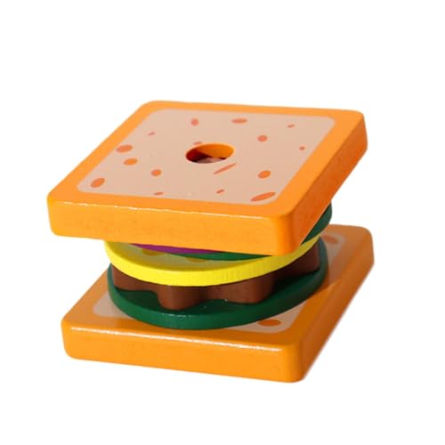 Luwecf Holzspielzeug Zum Stapeln von Lebensmitteln, Aktivität für Vorschulkinder, Lernspielzeug Zum Formenabgleichen, Lebensmittel Puzzles für Die Interaktio, Sandwich Luwecf Holzspielzeug Zum Stapeln von Lebensmitteln, Aktivität für Vorschulkinder, Lernspielzeug Zum Formenabgleichen, Lebensmittel Puzzles für Die Interaktio, Sandwich von Luwecf