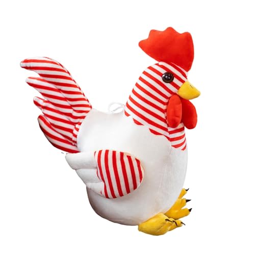 Luwecf Huhn Plüschfigur für Kinder, Spielzeug Und Dekoration, Stoffpuppe Als Geschenk, Streifen Luwecf Huhn Plüschfigur für Kinder, Spielzeug Und Dekoration, Stoffpuppe Als Geschenk, Streifen von Luwecf