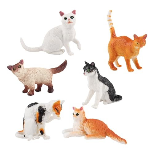 Luwecf Katzenspielzeug Tier Modell Realistische Dekoration Sammlerstücke für Zuhause, Stil A von Luwecf