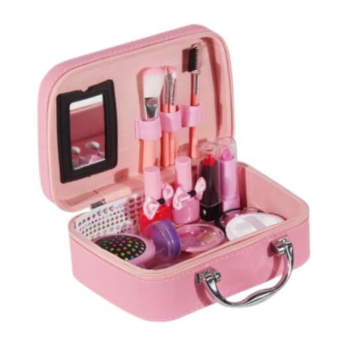 Luwecf Kinder Make-Up Spielzeug, Kinder Make-Up Werkzeug Set Pretend Play Handtasche Kits Kosmetik Tasche Set für Mädchen, von Luwecf