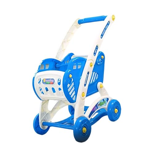 Luwecf Kinderspielzeug Einkaufswagen, Mini Trolley für Lebensmittel und Rollenspiele, Blau Luwecf Kinderspielzeug Einkaufswagen, Mini Trolley für Lebensmittel und Rollenspiele, Blau von Luwecf