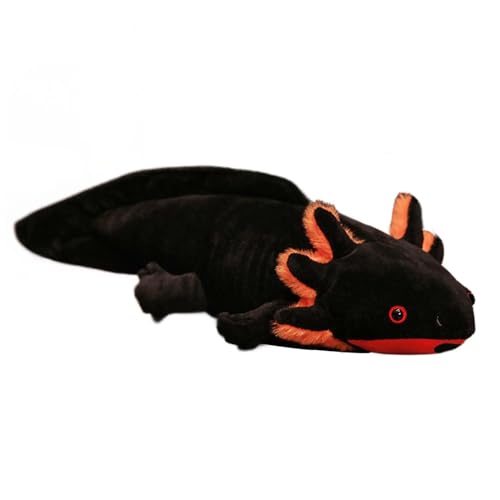 Luwecf Kuscheliges Axolotl Stofftier, 45 cm Lang, für Kinderzimmer, Schwarz von Luwecf