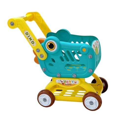 Luwecf Mini Einkaufswagen für Kinder, Interaktives Spielzeugmodell für Supermarktaktivitäten, Grün mit Farbfeld Luwecf Mini Einkaufswagen für Kinder, Interaktives Spielzeugmodell für Supermarktaktivitäten, Grün mit Farbfeld von Luwecf