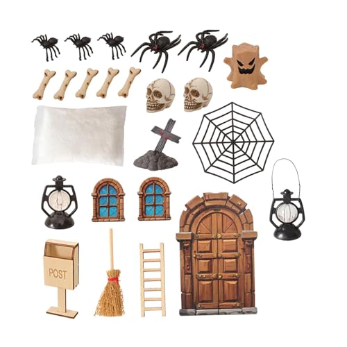 Luwecf Mini-Halloween-Horror-Dekorationsset, Lebensszene, winziger Kürbis, Foto-Requisiten für Schlafzimmer Luwecf Mini-Halloween-Horror-Dekorationsset, Lebensszene, winziger Kürbis, Foto-Requisiten für Schlafzimmer von Luwecf