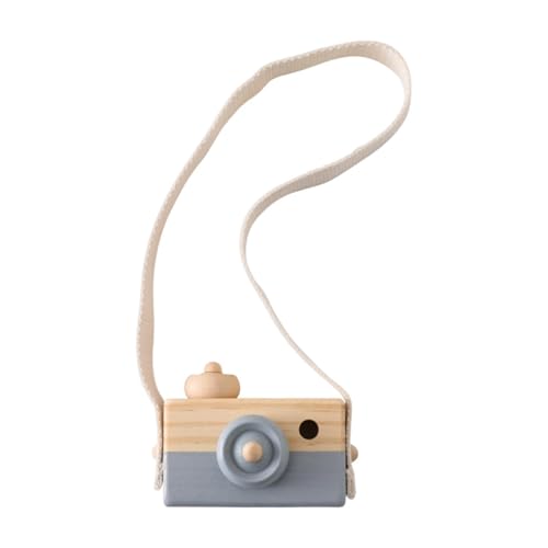 Luwecf Mini Kamera Spielzeug Fotografiert Requisiten Vintage Stil mit Gurt Pretend Spielen, Grau von Luwecf