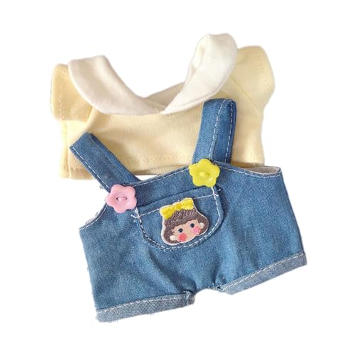 Luwecf Mini Puppenkleidung Set für Kleine Mädchen, Gelber T-Anzug von Luwecf