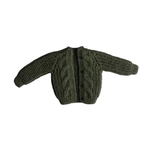 Luwecf Miniatur Puppenjacke Strickjacke Oberbekleidung Pullover Handgemacht Aus Garnstrick für Modellbau Spielzeug Dekoration, GrÜn von Luwecf