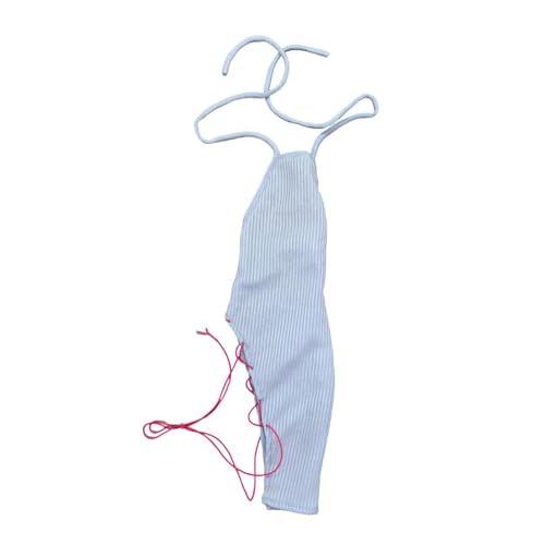 Luwecf Miniaturkleid Körperbetontes Kleid Schlitzeinsatz Sommerkleid Figurinenmode Aus Strickstoff für Puppenaccessoires Partyszenen, Style B von Luwecf