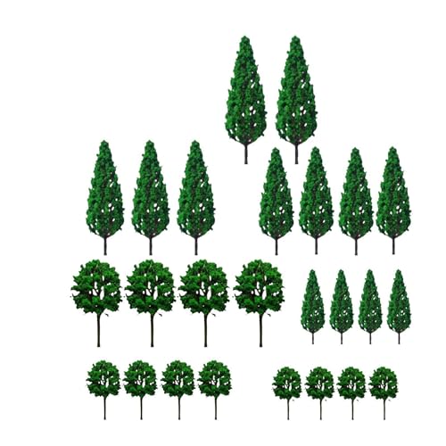 Luwecf Modellbäume Miniatur Diorama Trees Schreibtisch Dekoration Film Requisiten Spiel Dekor tun Spielen Spielzeug Ho -Skala -Bäume Gebäudemodell, 25 Stück von Luwecf