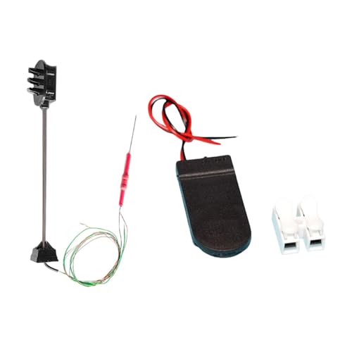 Luwecf Modellbahn-Ampel, Kreuzungsschild, Modell-Straßenlaternen, LED-Lampe, DIY-Mikro-Landschaftslicht für DIY-Projekte, Layout, 12 V von Luwecf