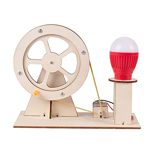 Luwecf Montage 3D Puzzles Windkraftanlagen DIY Lernmodellbausatz Spielzeug für Alter 8 9 10 11 12 Jahre Alt, hölzern, 14,9 cm x 8,4 cm x 12 cm von Luwecf