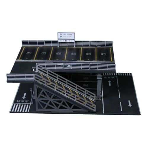Luwecf Parkplatz Diorama für Modellauto Ausstellung Als Aufbewahrungsbox Und Miniatur Szene Im Maßstab 1/64 Aus PVC für Realistische Atmosphäre für Sammler U, Style B von Luwecf