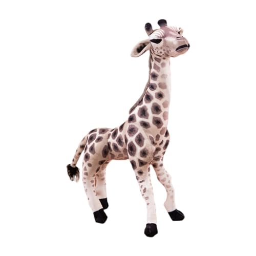 Luwecf Plüsch-Giraffe, realistisches Giraffen-Stofftier, stehendes Giraffenspielzeug für Kinder, Hellgrau von Luwecf