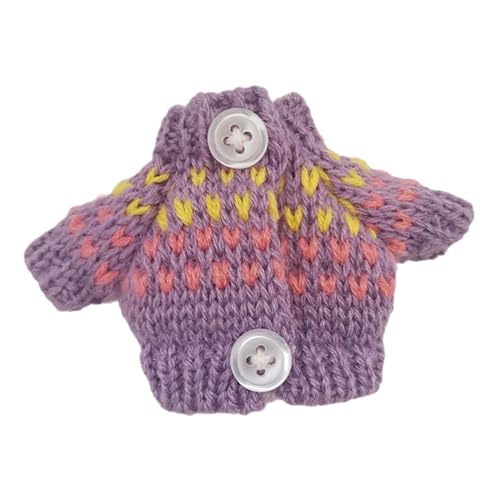 Luwecf Mini puppenkleidung Set für 15cm Puppen, Puppenzubehör Modeanziehsachen Cartoon Puppenkleidung,violett Luwecf Mini puppenkleidung Set für 15cm Puppen, Puppenzubehör Modeanziehsachen Cartoon Puppenkleidung,violett von Luwecf
