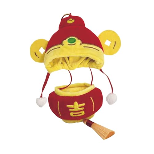 Luwecf Puppen Laternen Overall Und Gott des Reichtums Hut Outfits für 10 cm Puppen von Luwecf