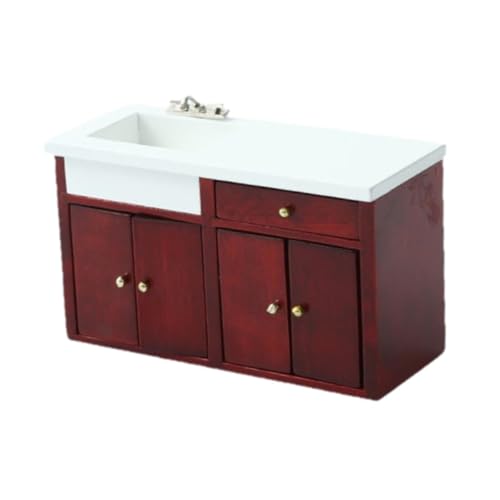 Luwecf Puppenhaus Schrank mit Schublade für 1/12 Spielset, Rot Luwecf Puppenhaus Schrank mit Schublade für 1/12 Spielset, Rot von Luwecf