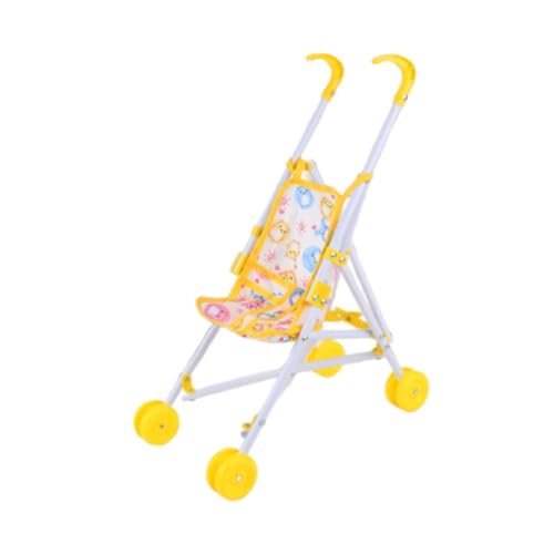 Luwecf Push Cart Spielzeug Klapp Trolley Spielzeug Baby Puppe Kinderwagen für Kleine Mädchen Alter 1 2 3 Jahre Alt, Gelb Luwecf Push Cart Spielzeug Klapp Trolley Spielzeug Baby Puppe Kinderwagen für Kleine Mädchen Alter 1 2 3 Jahre Alt, Gelb von Luwecf
