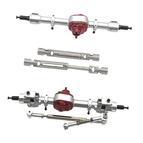 Luwecf RC Auto Achse Set Aus Metall Front Hinterachse mit Antriebswelle für 1 12 Modellauto Robustes Zubehör für MN82 MN82T MN82S Mn82pro LC79 Ersatz Bastler, Silber Luwecf RC Auto Achse Set Aus Metall Front Hinterachse mit Antriebswelle für 1 12 Modellauto Robustes Zubehör für MN82 MN82T MN82S Mn82pro LC79 Ersatz Bastler, Silber von Luwecf
