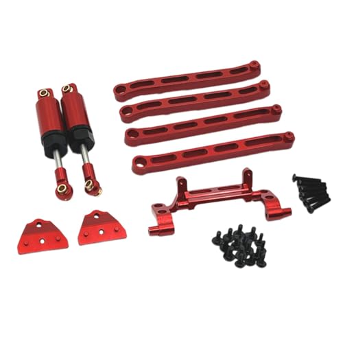 Luwecf RC Stoßdämpfer Set Ersatz Upgrades Kits RC Auto Zugstange Kits für MN82 1/12 RC, Rot von Luwecf