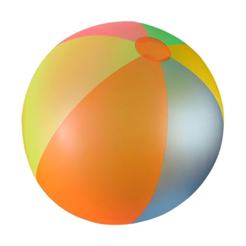 Luwecf Regenbogen Strandspiel Ball Aufblasbar PVC für Pool Und Freizeit, 80cm von Luwecf