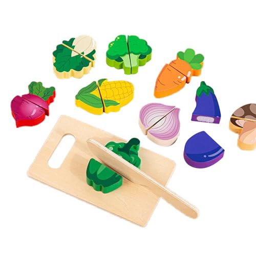 Luwecf Schneidespielzeug Aus Holz für Kinder, Lebensmittel Rollenspiel Und Lernspiel, Gemüse Luwecf Schneidespielzeug Aus Holz für Kinder, Lebensmittel Rollenspiel Und Lernspiel, Gemüse von Luwecf