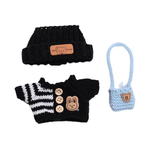 Luwecf Set mit DREI Puppenoberteilen und Huttaschen, Miniaturkleidung für 15–17 cm große Figuren Luwecf Set mit DREI Puppenoberteilen und Huttaschen, Miniaturkleidung für 15–17 cm große Figuren von Luwecf