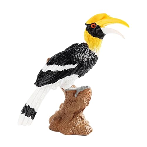 Luwecf Simulation Vogel Tiermodelle Spielzeug Handwerk Sammlung Lernset Garten Ornamente für Regal Heimdekorationen Kognitives Spielzeug, Sitzstangen stehend von Luwecf