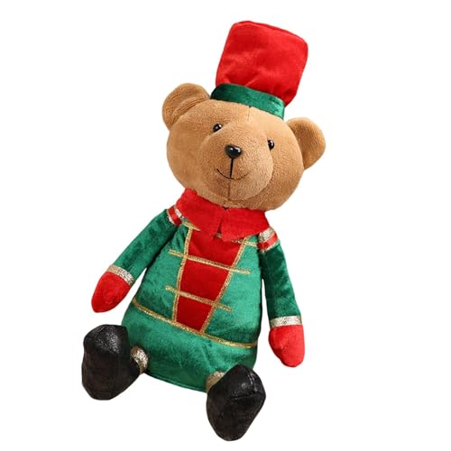 Luwecf Sitzender Bär Skulptur Lustige Weihnachtsfigur Kuscheltier Ornament Aus Polyesterfaser Und PP für Kinder Erwachsene Zuhause Fenster Dekoration, Style A von Luwecf