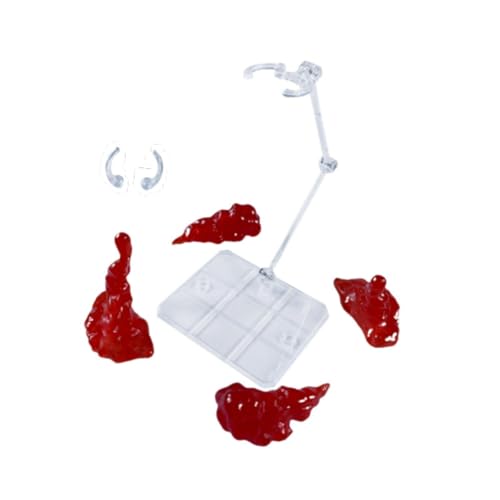 Luwecf Smoke Effekt Modelle Set mit Rauch Simulation Teilen Multifunktion Display Stand Künstliche Wolken Props Zubehör für Diorama Szenen für Sammler Bastle, Rot von Luwecf